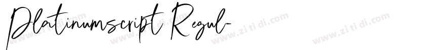 Platinumscript Regul字体转换 Platinumscript Regul字体转换
